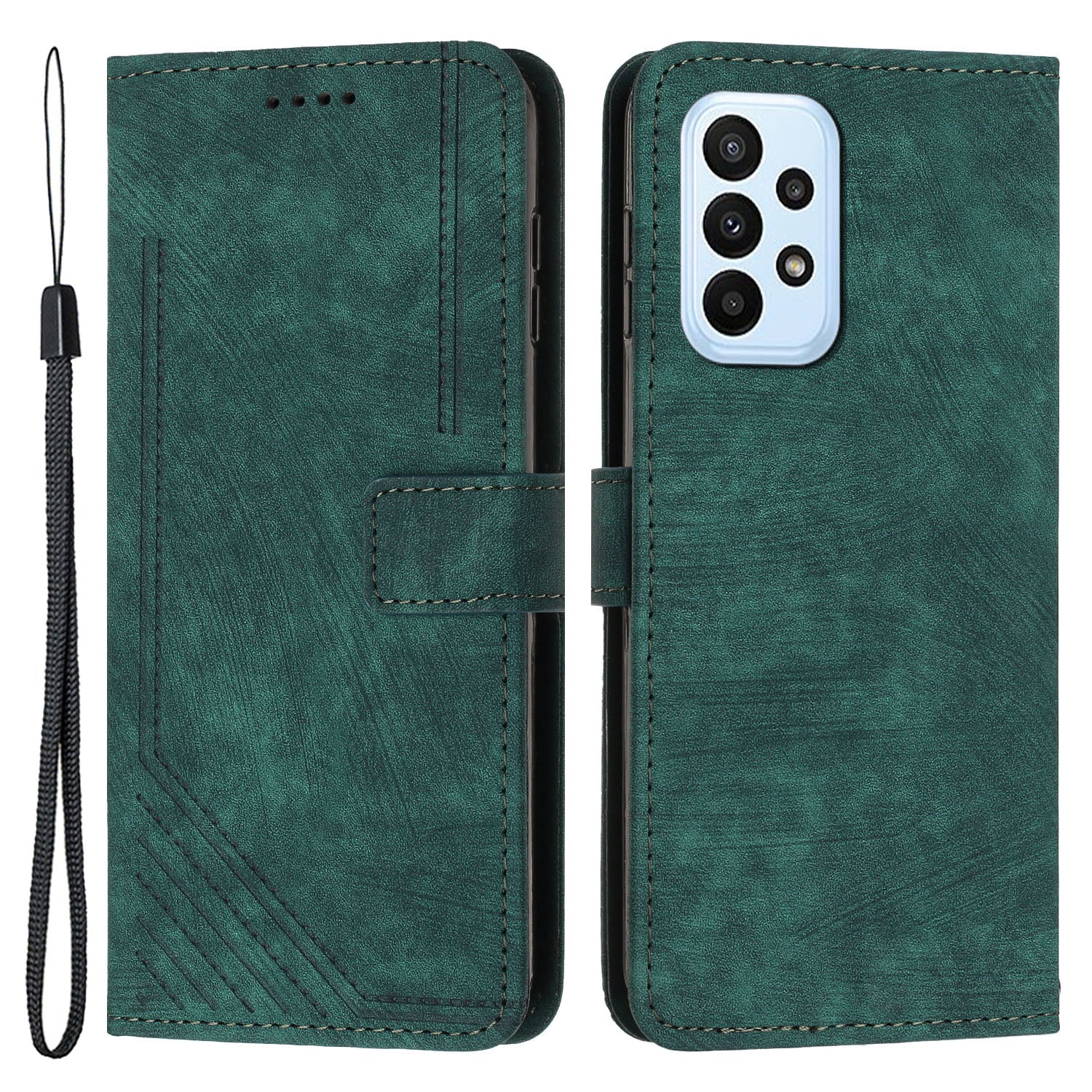 For Samsung Galaxy A72 4G / 5G Wallet Phone Case Skin-Touch Lines Imprinted PU Leather Flip Cover For Samsung Galaxy A72 4G / 5G Wallet Phone Case Skin-Touch Lines Imprinted PU Leather Flip Cover